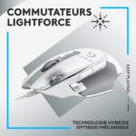 Souris Gaming Logitech G502 X avec fils- Blanche (910-006147) – Image 8