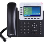 GRANDSTREAM - High-End IP Phone, 4 SIP accounts, 4 lines, 2x GbE PoE, 480x272 (4.3'') color LCD, GXP2200EXT support, 12V/1A PSU