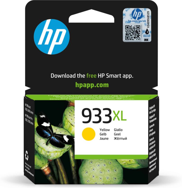 HP 933XL Jaune – Cartouche d’encre grande capacité HP d’origine (CN056AE)