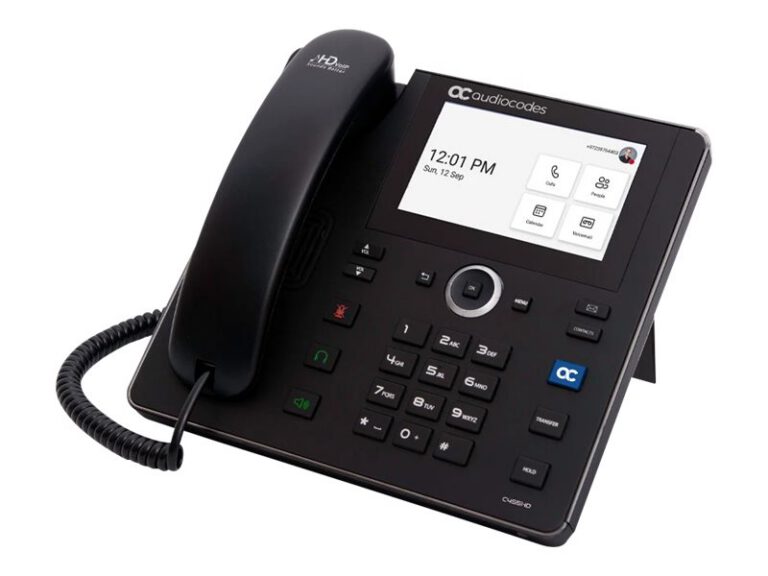 AUDIOCODES - Teams C455HD IP-Phone PoE GbE black with integrated BT and Dual Band Wi-Fi