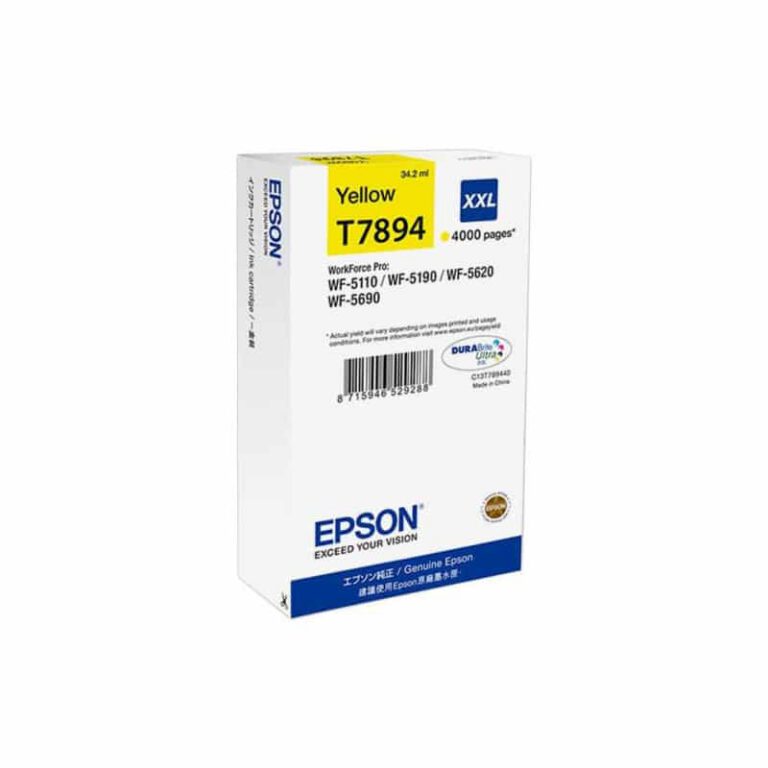 Epson t7894 XXL Jaune – Cartouche d’encre Epson d’origine (C13T789440)