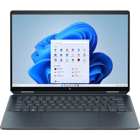 HP Spectre x360 14-eu0002nk Intel Core Ultra 7 155H Hybride (2-en-1) 35,6 cm (14″) Écran tactile 3K 32 Go LPDDR5x-SDRAM 2 To SSD Wi-Fi 6E (802.11ax) Windows 11 Home Bleu
