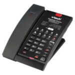 ALCATEL LUCENT ENTERPRISE - Vtech Téléphone analogique sans fil contemporain noir mat A2411 (Bed/DeskPhone) - 1 ligne 5 touches de numérotation abrégée