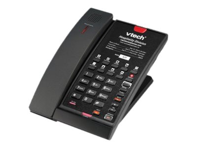 ALCATEL LUCENT ENTERPRISE - Vtech Téléphone analogique sans fil contemporain noir mat A2411 (Bed/DeskPhone) - 1 ligne 10 touches de numérotation abrégée – Alcatel-Lucent Enterprise