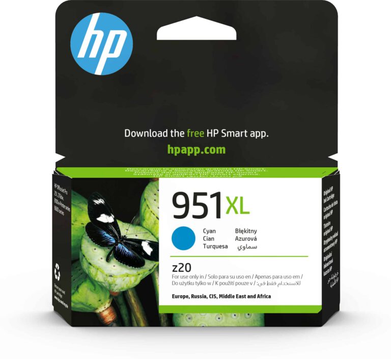 HP 951XL Cyan – Cartouche d’encre grande capacité HP d’origine (CN046AE)