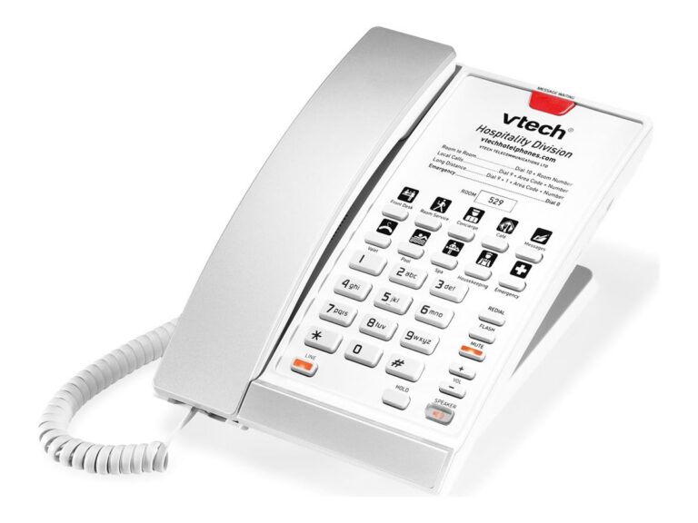 ALCATEL LUCENT ENTERPRISE - Vtech S2210 Silver Pearl poste de bureau et de lit filaire SIP moderne 1 ligne 10 touches d`appel direct – Alcatel-Lucent Enterprise