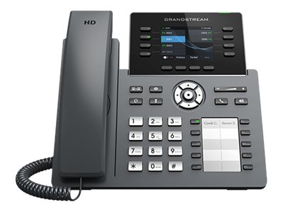 GRANDSTREAM - Professional P Phone, 12 SIP accounts, 8 lines, 2x GbE PoE, Wi-Fi, 320x240 (2.8) color LCD,24 virtual and 10 hard BLF keys, 12V/1A PSU