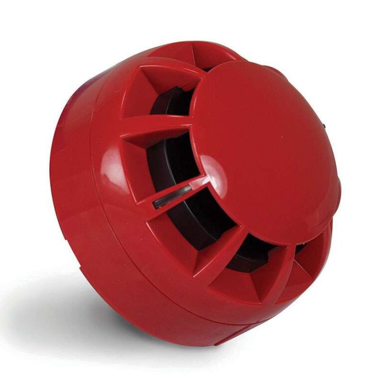 Avertisseur sonore + flash adressable alimenté par boucle – rouge