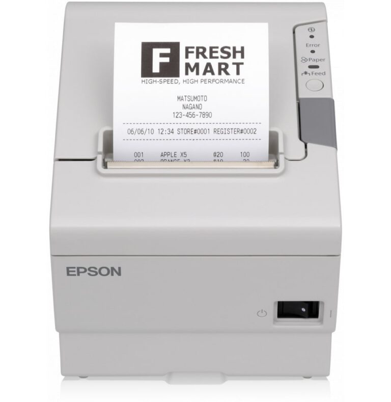 Imprimante de tickets Energy Star EPSON TM-T88V SÉRIE USB + PS-180 + CÂBLE AC (C31CA85012)