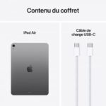 iPad Air 11″ Wi Fi + Cellular – 128 Go, Gris sidéral (MCFV4QA/A) – Image 3