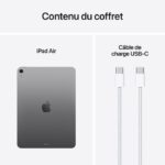 iPad Air 11″ Wi Fi + Cellular – 128 Go, Gris sidéral (MCFV4QA/A) – Image 4