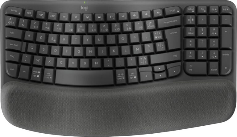 Logitech Wave Keys clavier RF sans fil + Bluetooth AZERTY Français Graphite (920-012286)