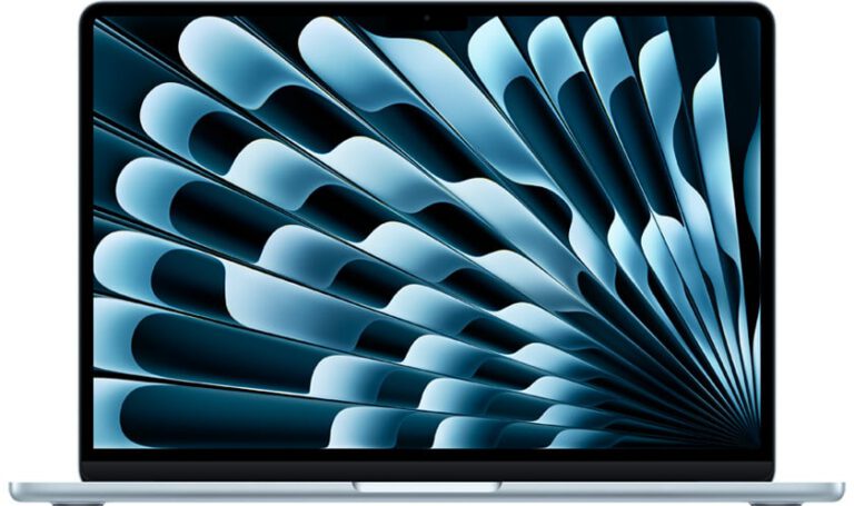 MacBook Air 13″ – Puce Apple M4, 24 Go, 512 Go, Bleu ciel (MC6V4)