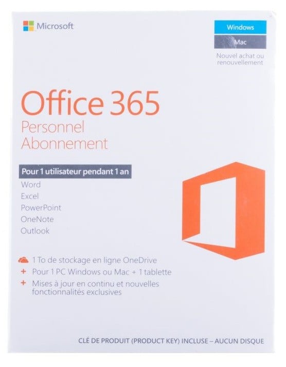 Microsoft Office 365 Personnel Français – 1 an (QQ2-00890)