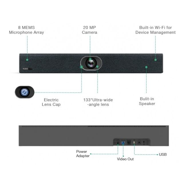 Yealink UVC40 Tout-en-un Barre de Visioconférence USB